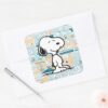 Peanuts___Snoopy_Comic_Pattern_Square_Sticker_3 Peanuts Snoopy Comic Pattern Square Sticker