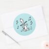 Peanuts Snoopy Dancing Classic Round Sticker