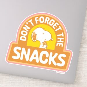 Peanuts Snoopy Dont Forget The Snacks Sticker