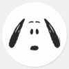 Peanuts___Snoopy_Face_Classic_Round_Sticker_1 Peanuts Snoopy Face Classic Round Sticker
