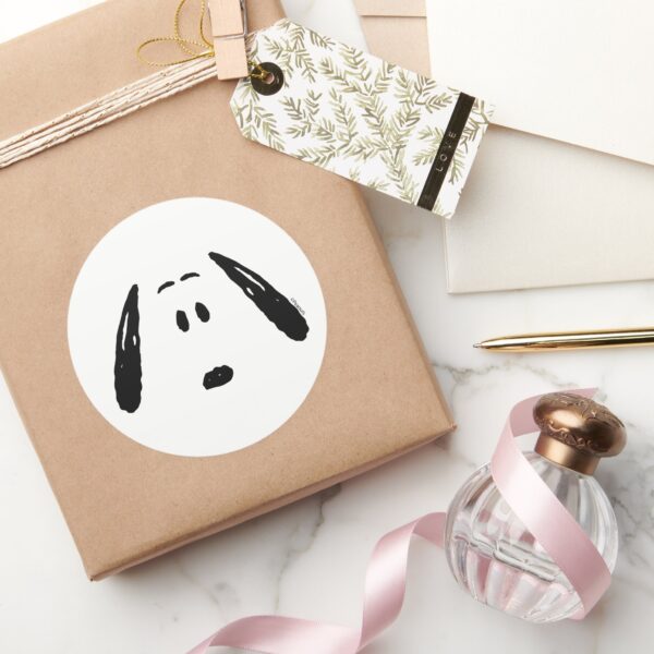 Peanuts___Snoopy_Face_Classic_Round_Sticker_5 Peanuts Snoopy Face Classic Round Sticker