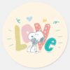 Peanuts___Snoopy_Flower_Love_Classic_Round_Sticker_1 Peanuts Snoopy Flower Love Classic Round Sticker