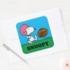 Peanuts___Snoopy_Football_Kicker_Square_Sticker_3 Peanuts Snoopy Football Kicker Square Sticker