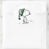 Peanuts___Snoopy_Green_Snow_Cap_Classic_Round_Sticker_4 Peanuts Snoopy Green Snow Cap Classic Round Sticker