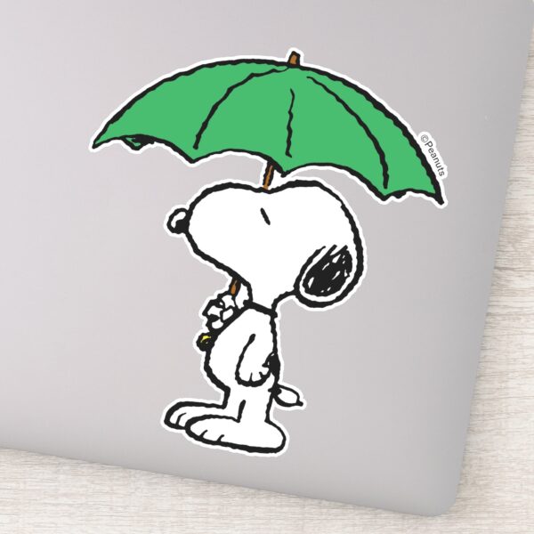 Peanuts___Snoopy_Green_Umbrella_Sticker_9 Peanuts Snoopy Green Umbrella Sticker
