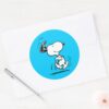 Peanuts___Snoopy_Happy_Dance_Classic_Round_Sticker_3 Peanuts Snoopy Happy Dance Classic Round Sticker