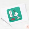 Peanuts___Snoopy_Ho_Ho_Ho_Food_Dish_Square_Sticker_3 Peanuts Snoopy Ho Ho Ho Food Dish Square Sticker