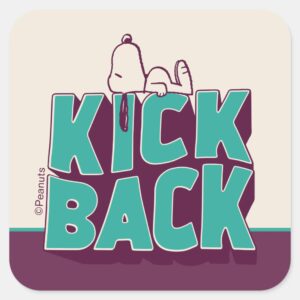 Peanuts Snoopy Kickback Square Sticker