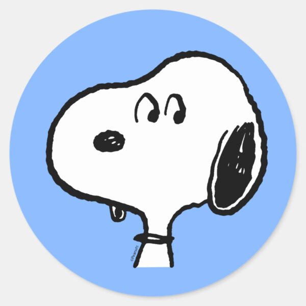 Peanuts___Snoopy_Looks_Classic_Round_Sticker_1 Peanuts Snoopy Looks Classic Round Sticker