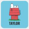 Peanuts___Snoopy_Napping_Square_Sticker_1 Peanuts Snoopy Napping Square Sticker