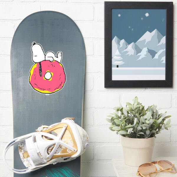 Peanuts___Snoopy_Pink_Donut_Sticker_7 Peanuts Snoopy Pink Donut Sticker