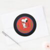 Peanuts Snoopy Raw Strength Courage Badge Classic Round Sticker