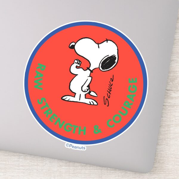 Peanuts___Snoopy_Raw_Strength_&_Courage_Badge_Sticker_9 Peanuts Snoopy Raw Strength Courage Badge Sticker