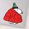Peanuts___Snoopy_Red_Puffer_Jacket_Sticker_9 Peanuts Snoopy Red Puffer Jacket Sticker
