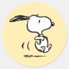 Peanuts___Snoopy_Running_Classic_Round_Sticker_1 Peanuts Snoopy Running Classic Round Sticker