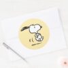 Peanuts___Snoopy_Running_Classic_Round_Sticker_3 Peanuts Snoopy Running Classic Round Sticker