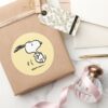 Peanuts___Snoopy_Running_Classic_Round_Sticker_5 Peanuts Snoopy Running Classic Round Sticker