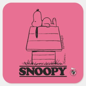 Peanuts Snoopy The Secret To Life Square Sticker