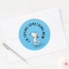Peanuts___Snoopy_Trying_Something_New_Classic_Round_Sticker_3 Peanuts Snoopy Trying Something New Classic Round Sticker