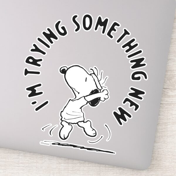 Peanuts___Snoopy_Trying_Something_New_Sticker_9 Peanuts Snoopy Trying Something New Sticker