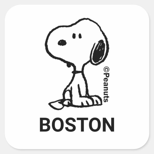 Peanuts___Snoopy_Turns_Square_Sticker_1 Peanuts Snoopy Turns Square Sticker