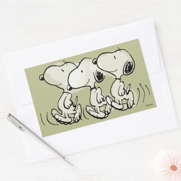 Peanuts___Snoopy_Walking_Tall_Rectangular_Sticker_3 Peanuts Snoopy Walking Tall Rectangular Sticker
