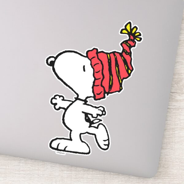 Peanuts___Snoopy_Winter_Beanie_Cap_Sticker_9 Peanuts Snoopy Winter Beanie Cap Sticker