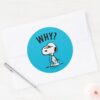 Peanuts___Snoopy_Wonders_Why__Classic_Round_Sticker_3 Peanuts Snoopy Wonders Why Classic Round Sticker