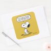 Peanuts___Snoopy_You_Can't_Waist_Your_Whole_Life_Square_Sticker_3 Peanuts Snoopy You Cant Waist Your Whole Life Square Sticker