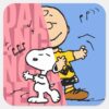 Peanuts___Snoopy_&_Charlie_Brown_Half_&_Half_Dance_Square_Sticker_1 Peanuts Snoopy Charlie Brown Half Half Dance Square Sticker