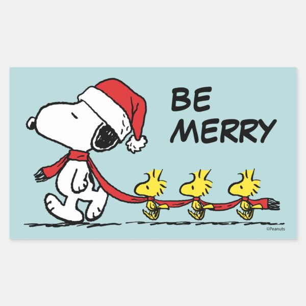 Peanuts___Snoopy_&_Friends_Winter_Scarf_Rectangular_Sticker_2 Peanuts Snoopy Friends Winter Scarf Rectangular Sticker