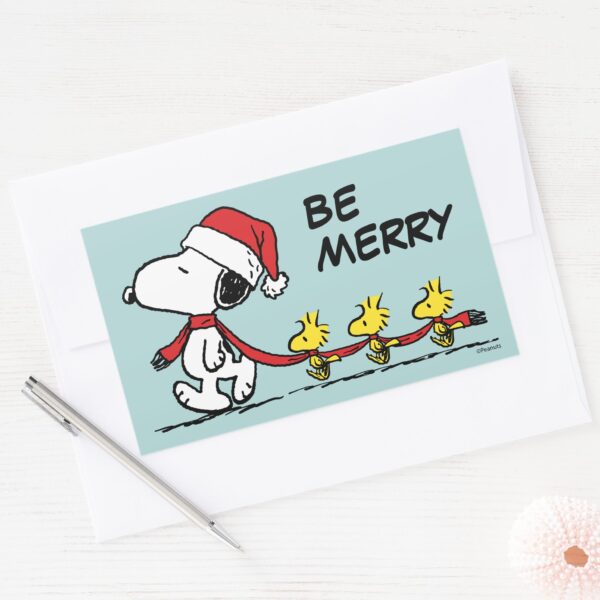 Peanuts___Snoopy_&_Friends_Winter_Scarf_Rectangular_Sticker_4 Peanuts Snoopy Friends Winter Scarf Rectangular Sticker