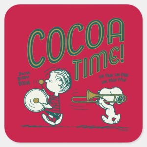 Peanuts Snoopy Linus Cocoa Time Square Sticker