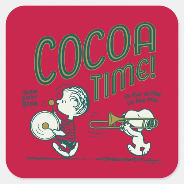 Peanuts___Snoopy_&_Linus_Cocoa_Time_Square_Sticker_1 Peanuts Snoopy Linus Cocoa Time Square Sticker