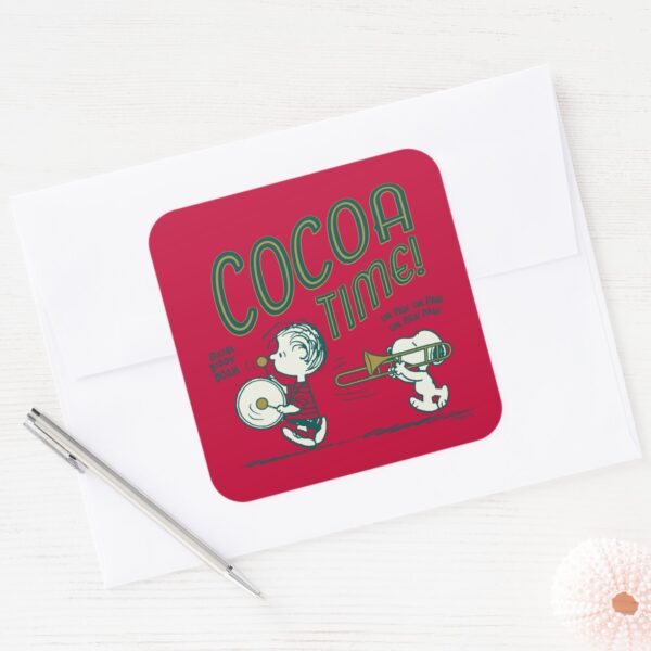 Peanuts___Snoopy_&_Linus_Cocoa_Time_Square_Sticker_3 Peanuts Snoopy Linus Cocoa Time Square Sticker