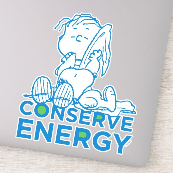 Peanuts___Snoopy_&_Linus_Conserve_Energy_Sticker_9 Peanuts Snoopy Linus Conserve Energy Sticker