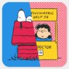 Peanuts Snoopy Lucy Half Half Square Sticker