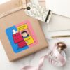Peanuts Snoopy Lucy Half Half Square Sticker