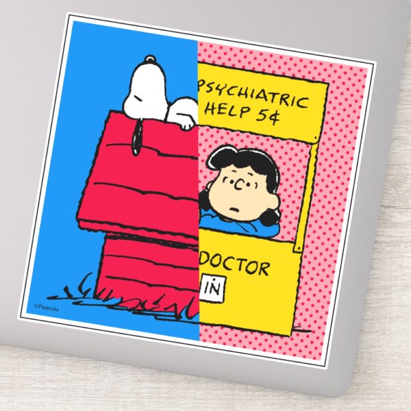 Peanuts___Snoopy_&_Lucy_Half_&_Half_Sticker_9 Peanuts Snoopy Lucy Half Half Sticker