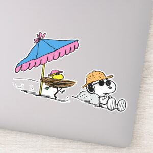 Peanuts___Snoopy_&_Woodstock_Beach_Sticker_9 Peanuts Snoopy Woodstock Beach Sticker