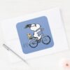 Peanuts___Snoopy_&_Woodstock_Bicycle_Square_Sticker_3 Peanuts Snoopy Woodstock Bicycle Square Sticker