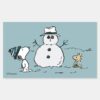 Peanuts___Snoopy_&_Woodstock_Build_A_Snowman_Rectangular_Sticker_1 Peanuts Snoopy Woodstock Build A Snowman Rectangular Sticker