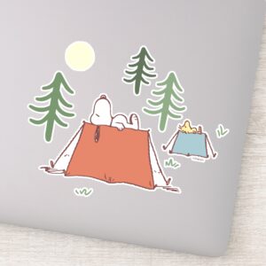 Peanuts___Snoopy_&_Woodstock_Camping_Sticker_9 Peanuts Snoopy Woodstock Camping Sticker