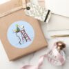 Peanuts___Snoopy_&_Woodstock_Christmas_Tree_Classic_Round_Sticker_6 Peanuts Snoopy Woodstock Christmas Tree Classic Round Sticker