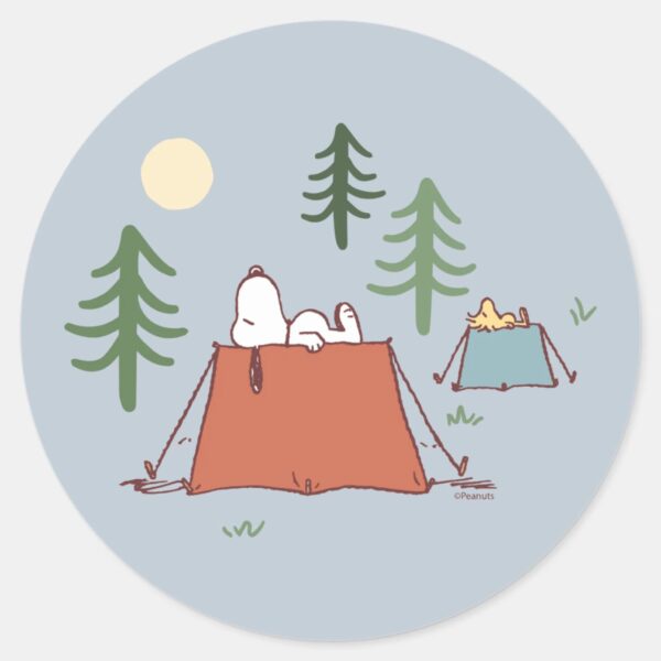 Peanuts___Snoopy_&_Woodstock_Classic_Round_Sticker_1 Peanuts Snoopy Woodstock Classic Round Sticker