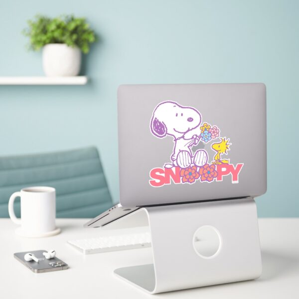 Peanuts___Snoopy_&_Woodstock_Flowers_Sticker_3 Peanuts Snoopy Woodstock Flowers Sticker