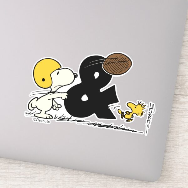 Peanuts___Snoopy_&_Woodstock_Football_Sticker_9 Peanuts Snoopy Woodstock Football Sticker