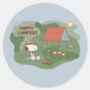 Peanuts___Snoopy_&_Woodstock_Happy_Campers_Classic_Round_Sticker_1 Peanuts Snoopy Woodstock Happy Campers Classic Round Sticker