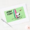 Peanuts___Snoopy_&_Woodstock_High_Tide_Rectangular_Sticker_3 Peanuts Snoopy Woodstock High Tide Rectangular Sticker