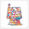 Peanuts___Snoopy_&_Woodstock_Rainbow_Paint_Square_Sticker_1 Peanuts Snoopy Woodstock Rainbow Paint Square Sticker